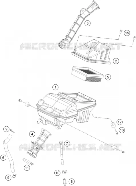 FILTRE A AIR KTM MOTO 200 2020 DUKE  200 DUKE ORANGE ABS - CKD