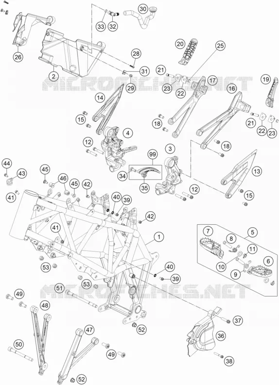 CADRE KTM MOTO 690 2021 ENDURO  690 ENDURO R