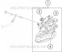 ETRIER DE FREIN AR pour KTM 250 ADVENTURE BLACK - IKD de 2021