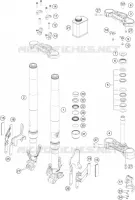 FOURCHE / T DE FOURCHE pour KTM 250 ADVENTURE BLACK - IKD de 2021