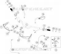 GUIDON / COMMANDES pour KTM 250 ADVENTURE BLACK - IKD de 2021