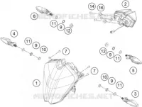 PHARE / FEU ARRIERE pour KTM 250 ADVENTURE BLACK - IKD de 2021