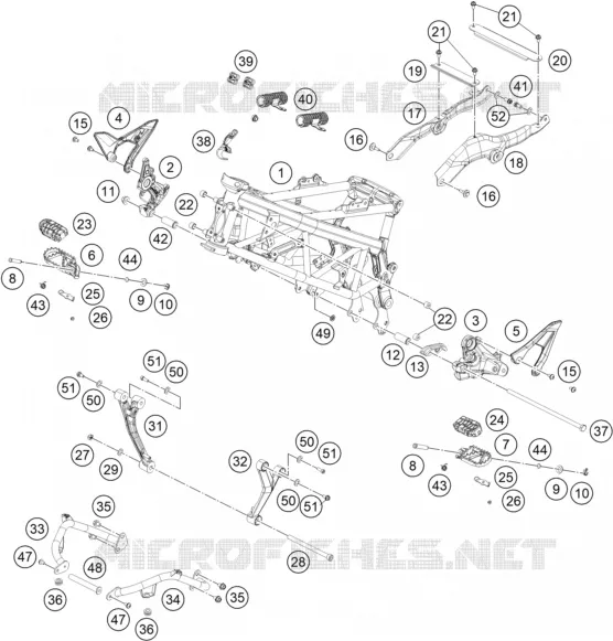 CADRE KTM MOTO 250 2021 ADVENTURE  250 ADVENTURE ORANGE - CKD
