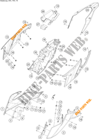 CACHES LATERAUX pour KTM 390 ADVENTURE ORANGE - CKD de 2021