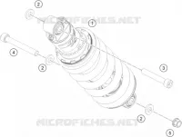 AMORTISSEUR pour KTM 390 ADVENTURE ORANGE - B.D. de 2021