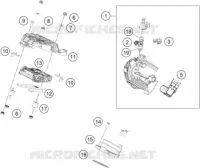 BOITIER PAPILLON INJECTION pour KTM 390 ADVENTURE ORANGE - B.D. de 2021