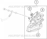 ETRIER DE FREIN AR pour KTM 390 ADVENTURE ORANGE - B.D. de 2021