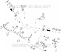 GUIDON / COMMANDES pour KTM 390 ADVENTURE ORANGE - B.D. de 2021
