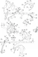 PLASTIQUES pour KTM 390 ADVENTURE ORANGE - B.D. de 2021