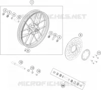 ROUE AVANT pour KTM 390 ADVENTURE ORANGE - B.D. de 2021