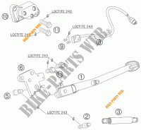 BEQUILLE LATERALE / CENTRALE pour KTM 990 SUPERDUKE TITANIUM de 2006
