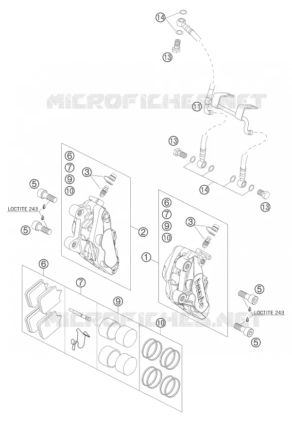 ETRIER DE FREIN AVANT KTM MOTO 990 2006 SUPERDUKE  990 SUPERDUKE TITANIUM
