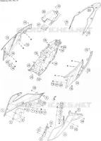 CACHES LATERAUX pour KTM 390 ADVENTURE ORANGE - B.D. de 2021