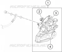ETRIER DE FREIN AR pour KTM 390 ADVENTURE ORANGE - B.D. de 2021