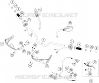 GUIDON / COMMANDES pour KTM 390 ADVENTURE ORANGE - B.D. de 2021