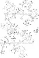 PLASTIQUES pour KTM 390 ADVENTURE ORANGE - B.D. de 2021