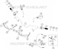 GUIDON / COMMANDES pour KTM 390 ADVENTURE ORANGE - CKD de 2021