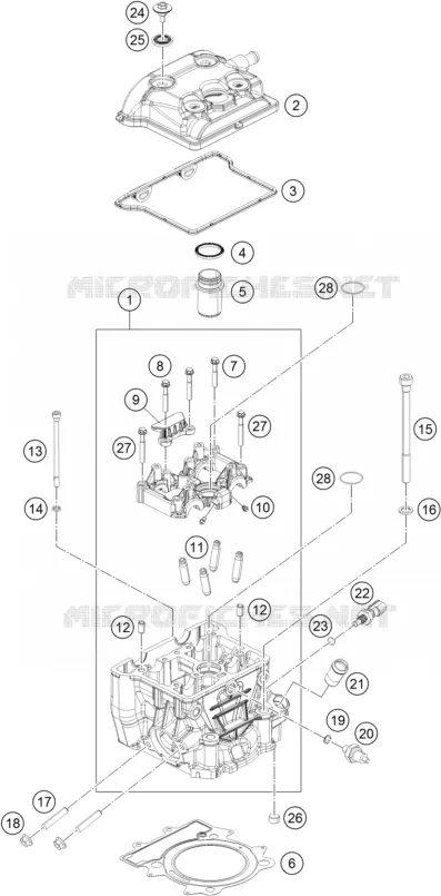 CULASSE KTM MOTO 390 2020 ADVENTURE  390 ADVENTURE ORANGE - IKD