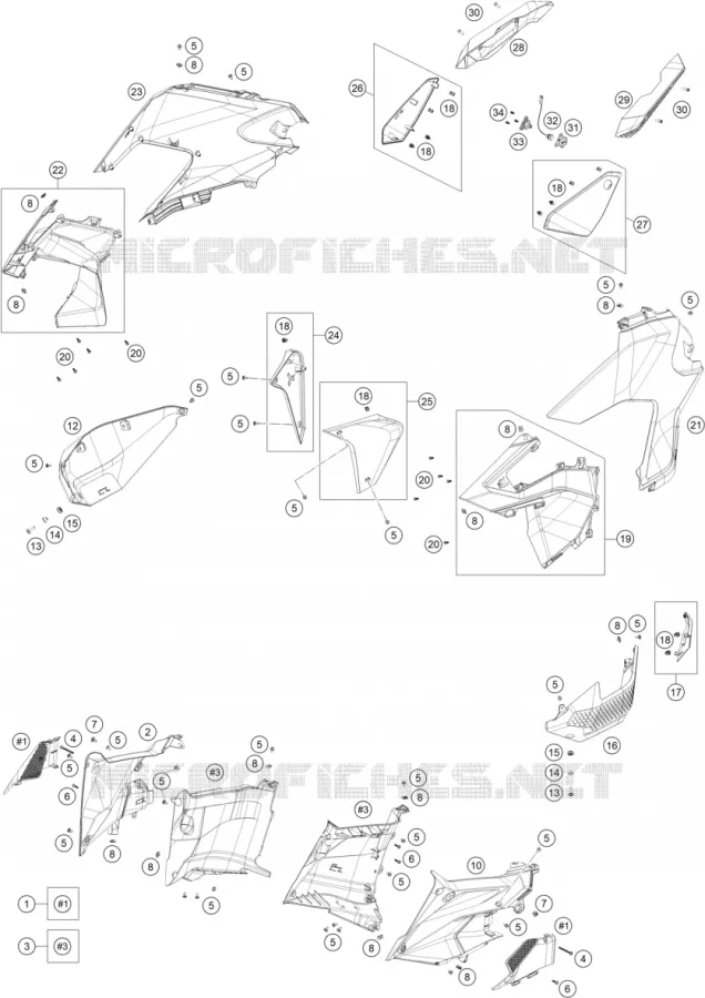 CACHES LATERAUX KTM MOTO 1290 2021 SUPER ADVENTURE  1290 SUPER ADVENTURE R OT