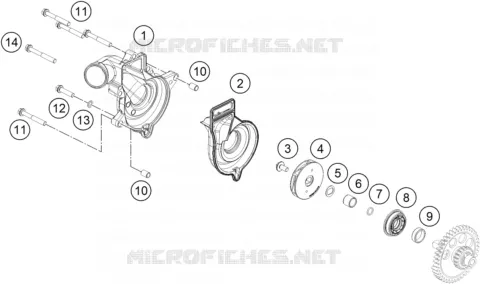 POMPE A EAU KTM MOTO 1290 2021 SUPER ADVENTURE  1290 SUPER ADVENTURE R OT