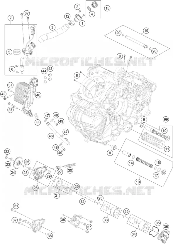 POMPE A HUILE KTM MOTO 1290 2021 SUPER ADVENTURE  1290 SUPER ADVENTURE R OT