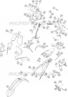 PLASTIQUES pour KTM 790 ADVENTURE R - CKD (NO ENGINE) de 2021