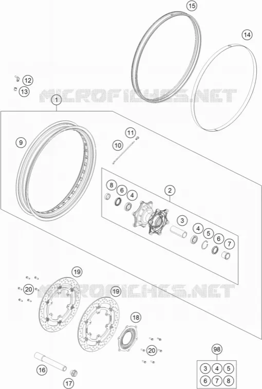 ROUE AVANT KTM MOTO 790 2021 ADVENTURE  790 ADVENTURE R - IKD