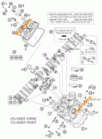 CULASSE AVANT pour KTM 990 SUPER DUKE ORANGE de 2006