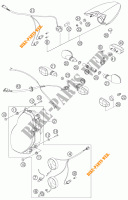 PHARE / FEU ARRIERE pour KTM 990 SUPER DUKE ORANGE de 2006