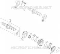 BOITE DE VITESSES   ARBRE PRIMAIRE pour KTM 450 SMR de 2021