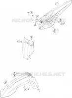 PLASTIQUES pour KTM 450 SMR de 2021
