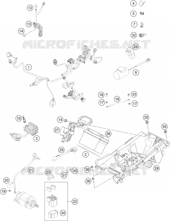 FAISCEAU ELECTRIQUE KTM MOTO 450 2021 SMR  450 SMR