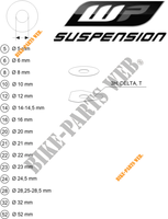 WP SHIMS FOR SETTING pour KTM 350 XC-F KAILUB RUSSELL de 2021