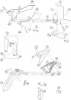 PLASTIQUES pour KTM 450 RALLY FACTORY REPLICA de 2021