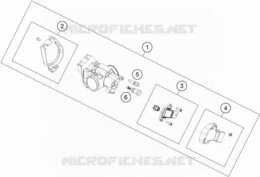 BOITIER PAPILLON INJECTION KTM MOTO 300 2021 EXC  300 EXC TPI