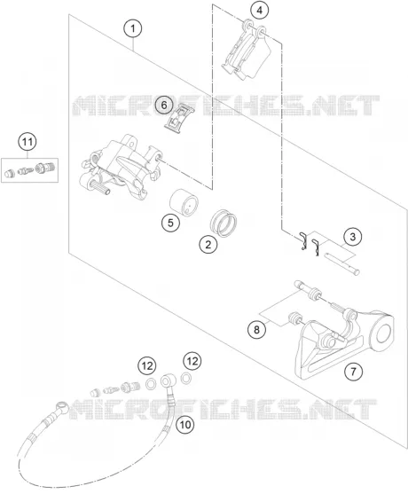 ETRIER DE FREIN AR KTM MOTO 300 2021 EXC  300 EXC CKD