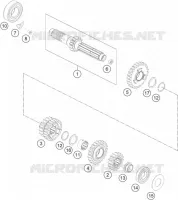 BOITE DE VITESSES   ARBRE PRIMAIRE pour KTM 250 EXC-F de 2021