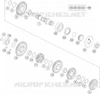 BOITE DE VITESSES   ARBRE SECONDAIRE pour KTM 250 EXC-F de 2021