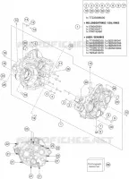 CARTER MOTEUR pour KTM 250 EXC-F de 2021