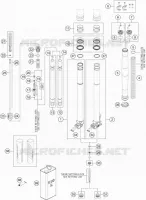 FOURCHE (PIECES) pour KTM 250 EXC-F de 2021