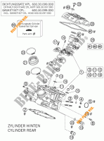 CULASSE ARRIERE pour KTM 990 SUPER DUKE ORANGE de 2005