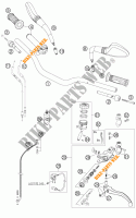 GUIDON / COMMANDES pour KTM 990 SUPER DUKE ORANGE de 2005
