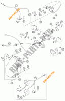 PHARE / FEU ARRIERE pour KTM 990 SUPER DUKE ORANGE de 2005