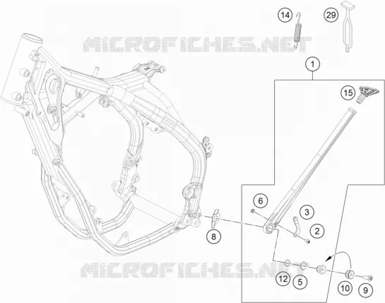 BEQUILLE LATERALE / CENTRALE KTM MOTO 350 2021 EXC-F  350 EXC-F SIX DAYS CKD