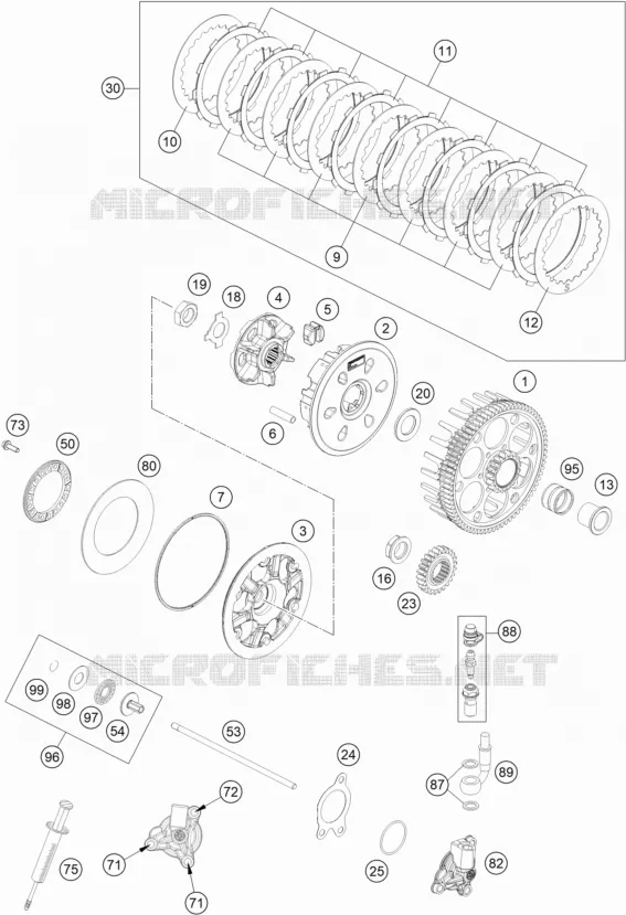 EMBRAYAGE KTM MOTO 350 2021 EXC-F  350 EXC-F
