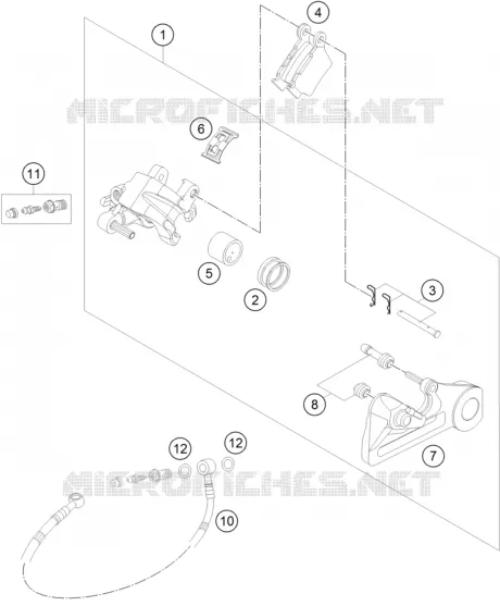 ETRIER DE FREIN AR KTM MOTO 350 2021 EXC-F  350 EXC-F