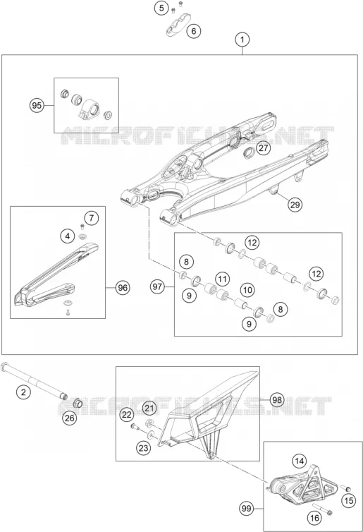 BRAS OSCILLANT  KTM MOTO 150 2021 EXC  150 EXC TPI