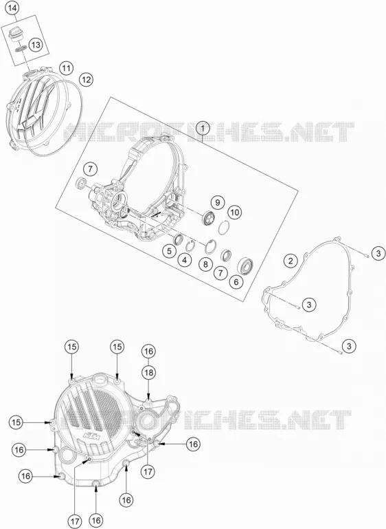 CARTER EMBRAYAGE KTM MOTO 250 2021 SX-F  250 SX-F TROY LEE DESIGNS
