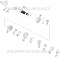 BOITE DE VITESSES   ARBRE PRIMAIRE pour KTM 250 SX-F de 2021