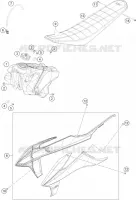 RESERVOIR / SELLE pour KTM 250 SX-F de 2021